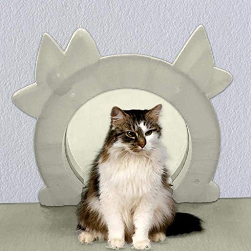 Maogoumao Cat and dog door Cat Door Fits Interior Hollow Core Glass Solid Door 2 Way Pet Gate Hole Hidden Litter Box In Basement Laundry Room Easy To Install