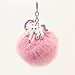 Hihelp 6Packs Rainbow Unicorn Keychain, Pink Pom Pom Key Ring Soft Faux Fur Ball Bag Pendant Decoration Unicorn Party Favors Supplies (Unicorn)