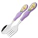 Zak! Designs Easy Grip Flatware, Children's Spoon and Fork with Disney Fairies, BPA-free Plastic and Stainless Steel