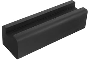 HOMSFOU Solid Wood Anti-Slip Floor Mirror Stand 13.77 Inch Wooden Base Holder for Full Length Mirror Wooden Standing Support Frame