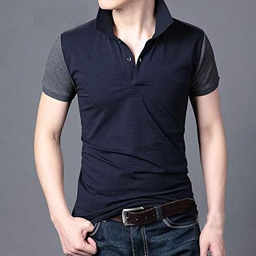 Xbots かっこいい シャツ メンズスリムフィットラペルtシャツ半袖シャツ ブラック グレー M Xxxl カジュアルティートップス シャツ メンズ オックスフォードシャツ カジュアル スポーツ 半袖 夏服 細身 オシャレ 無地 綿 カジュアル ポロシャツ 大人 スタイル お洒落