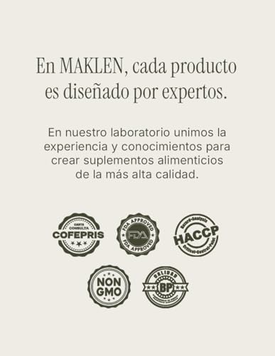 MAGNESIO 5 COMPLEX - Maklen Magnesio Complex - Glicinato, Citrato, Carbonato, Oxido e Hidroxido + Omega 3 - Capsulas Vegetales V-Caps® de 900 mg - Apoya Energia, Relajacion Muscular y Sueño