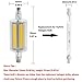 R7S 78mm COB LED Bulbs - Warm White 3000K - 8W / 500LM - Not Dimmable - AC85-265V - J Type Double Ended 70W R7S J78 Halogen Bulb Replacement (Pack of 4)