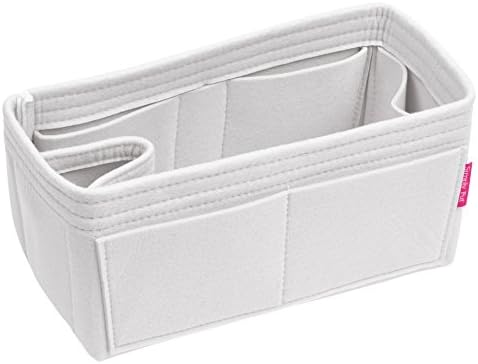 Best Handbag Organizer, Purse Organizer, Insert, Liner, Felt Structure Shaper, Large Wide, Light Grey