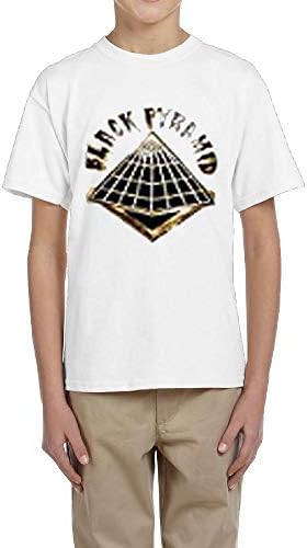 TAUYOP Youth 100% Cotton T-Shirts Black Pyramid Short-Sleeve Kids Tee Shirt