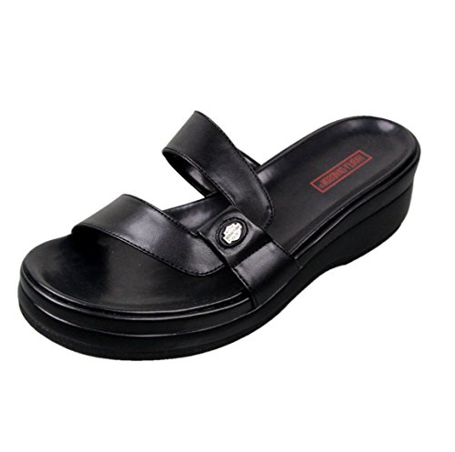 Harley Davidson Women's Black Enchanted Sandals 81133 (US 9.5)