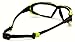 Pyramex Highlander Safety Eyewear, Black-Lime Frame/Clear Anti-Fog Lens