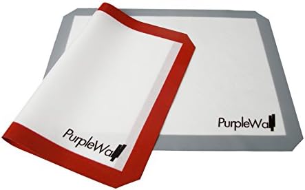 PurpleWall Silicone Baking Mat Non Stick Reusable Cookie Sheet 2- Pack – 100% Food Grade