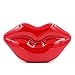 Women Acrylic Lips-shaped Evening Bags Purses Clutch Vintage Banquet Handbag (Red)