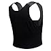 Breathable Super Flat Les Lesbian Compression 3 Rows Central Clasp Chest Binders (XXL, Black)