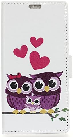 Acer Liquid X2 Case,New Hand Painted Slim Folio / Flip Pu Leather wallet With card slots Stand TPU Bumper Back Phone Cover (Owl-familiy)