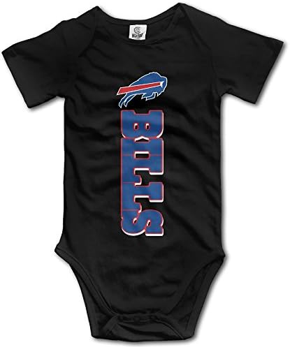 U9 6-24 Months Newborn Babys Boy's &amp; Girl's Buffalo Logo Bills Short Sleeve Romper Bodysuit Outfits Black Size 18 Months
