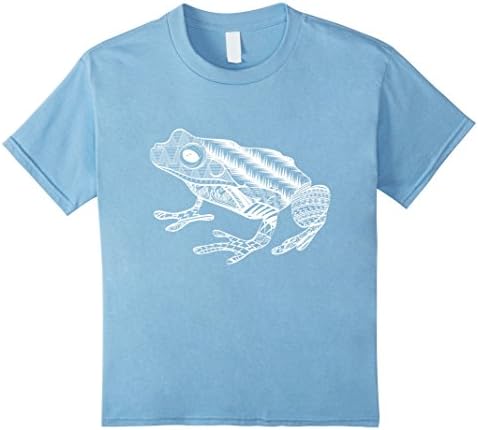 unisex-child Funny Frog Art T Shirt 4 Baby Blue