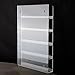 Cq acrylic Wall Mounted 72 Bottles of 5 Layers Clear Acrylic Nail Polish Rack,15.4