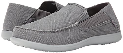 crocs Men's Santa Cruz 2 Luxe M Slip-On Loafer, Charcoal/Light Grey, 10 D(M) US