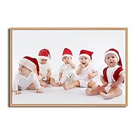 Framed Canvas Wall Art Merry Christmas Canvas Prints Home Artwork Decoration for Living Room,Bedroom - 16x24 inches