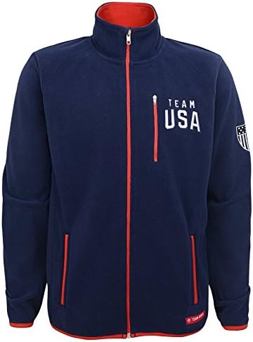Olympics Team Usa Youth Boys "Endurance" Fleece Jacket, S(8), Navy