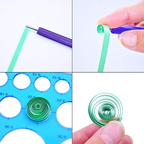 SENHAI 7 in 1 Quilling Tools, 6 Different Size Craft DIY Slotted Paper