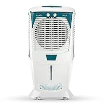 [For HDFC Bank Debit Card Emi] Crompton Ozone Desert Air Cooler- 75L; with Everlast Pump, Auto Fill, 4-Way Air Deflection and High Density Honeycomb Pads; White & Teal