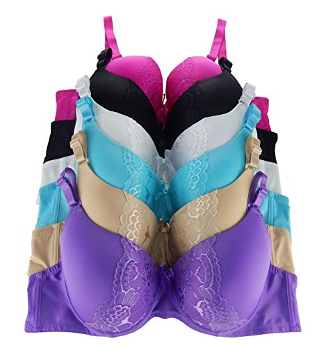 Viola's Secret Women Bras 6 Pack of Bra D Cup DD Cup DDD Cup (44DD)