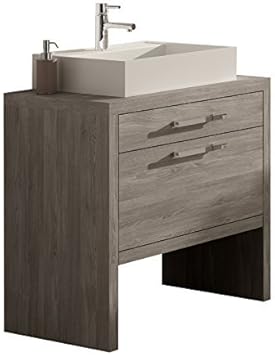 Montreal 24 Inch Bathroom Vanity Cabinet Set Joplin Oak Thermo
