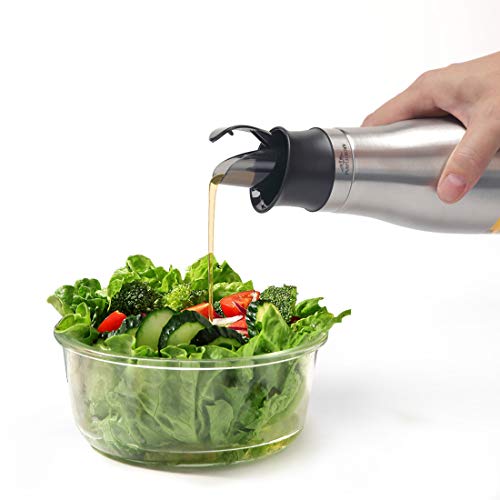 Purplecrown Olive Oil Dispenser,10 OZ/300ML Syrup Dispenser With Automatic Cap, vegetable oil, vinegar, cooking wine - Thumbnail 3