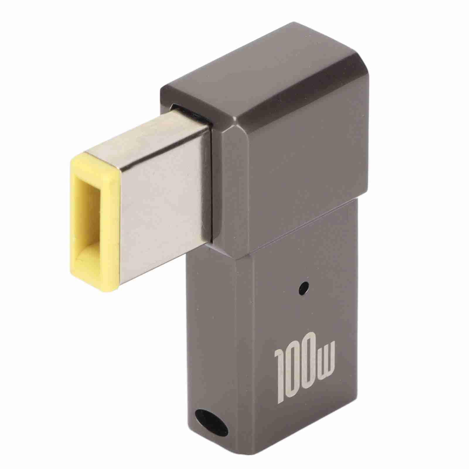 USB C to Slim Tip Adapter, Portable PD Fast Charging Converter, 90 Degree Angled Emulator Trigger Converter, for Yoga, for ThinkPad X1 Carbon (2nd Gen 3rd Gen 4th Only), for X1 Yoga