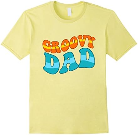 Mens Groovy Hippie Dad T-Shirt Gifts XL Lemon