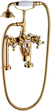 EVERAIE Sink Taps, Handheld Shower Golden Bathtub Shower Shower Floor Faucet