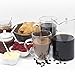French Press Replacement Glass with Steel Filters by Cafe Crush Club - Fire Hardened Borosilicate Beaker - 34 Ounce | 1 Liter Size with Black Measures