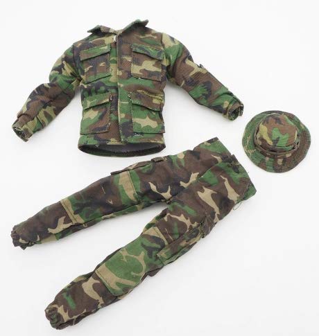 Green Soldier Uniforms Set for 12" Male Military Action Figure Body Army Uniform Outfit - Thumbnail 3