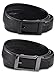 Alice & Elmer Men's Ratchet Dress Genuine Leather Belts With Matte Black Automatic Buckle