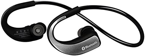 Sunorm Bluetooth 4.0 Sport Headset Wireless Headphones with Microphone for Sport Running Noise Cancelling Earbud Earphone for Cell Phone (Silver)