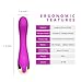 Vibrator Dildo Adult Sex Toys for Women G-Spot Rabbit Waterproof Rechargeable 12 Powerful Modes Silicone Clitoris Vagina Stimulator Wand Massager Sex Things for Couples Vibrater (Purple)