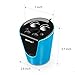 BESTEK 2-Socket Cigarette Lighter Power Adapter DC Outlet Splitter 3.1A Dual USB Car Cup Charger for iPhone 7/ 7 Plus, iPad, Samsung and More- Blue