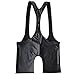 YiZYiF Men's Black Leather Like Bodysuit Gay Muscle Singlet Halter Ultra Briefs Medium