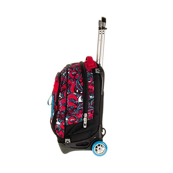 TROLLEY SEVEN NEW JACK - REPTIL - Rosso - Zaino SGANCIABILE e LAVABILE - 35  Lt - Spesavip