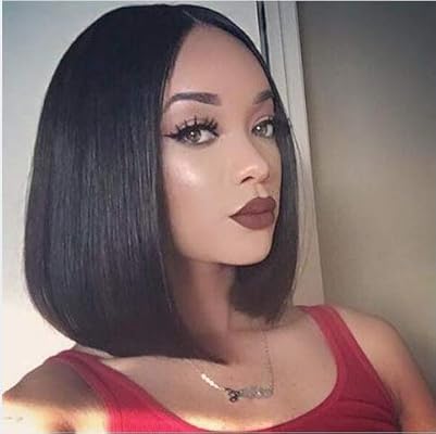 Wig Ladies Short Straight Hair Fluffy Trim Face Wig Hair Rose Net