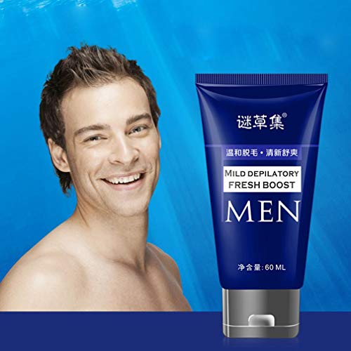 Sdoo Men 60 ml Hair Removal Cream Permanent Skin Friendly Hair Loss Depilatory Cream (Blue)