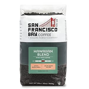 SF Bay Coffee Hawaiian Blend Whole Bean 2LB (32 Ounce) Medium Roast