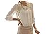 Women Ladies Long Sleeve Embroidered Chiffon Casual Loose Tops Blouse Shirt (M, White)