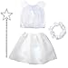 20PCS Girls Role Play Dress up Trunk Pretend Play Costume Set For Kids (Ballerina, Princess, Elf, Pop star)