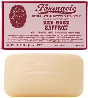 Bar Soap Red Rose Saffron 6 oz by Farmacie