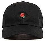 FGSS Unisex Rose Embroidered Adjustable Strapback Dad Hat Baseball Cap Mutiple Colors