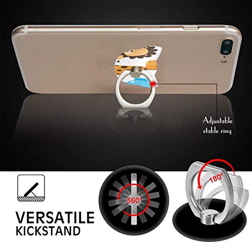 Cell Phone Holder Animals Cat Type Ring Phone Holder Adjustable 360° Rotation Phone Stand for IPad Phone X/6/6s/7/8/8 Plus/7, Galaxy S9/S9 Plus/S8/S7 Android Smartphone