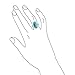 Bling Jewelry 925 Silver Oval Untreated Natural Turquoise Cocktail Ring