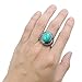 ELFASIO Men's Women's Natural Oval Turquoise Stainless Steel Ring Fashion Jewelry Size 8-15