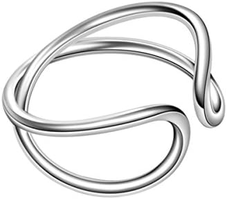 Shovan 925 Sterling Silver Infinity Symbol Ring, Adjustable Size