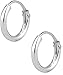 Hypoallergenic Sterling Silver Tiny 8mm (5/16 Inch) Hoop Earrings for Babies and Girls Ages 5 & Under