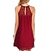 vanberfia Women's Sleeveless Lace Patchwork Loose Casual Mini Chiffon Dress (XL, 6336)